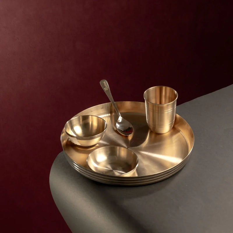 Kansa Thali Set Gujarat – Serving Plate