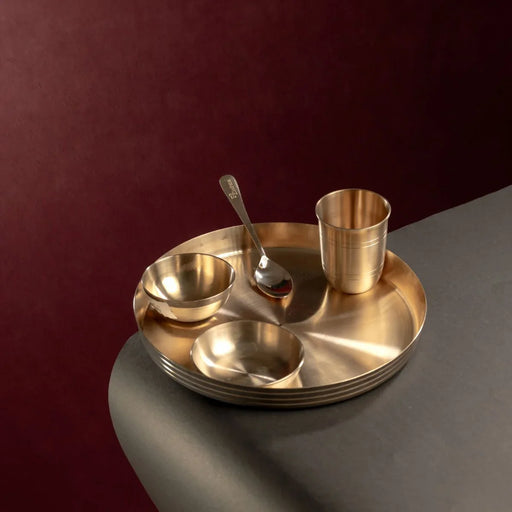 Kansa Thali Set Gujarat – Serving Plate