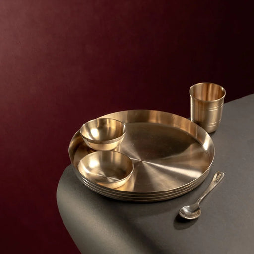 Kansa Thali Set Gujarat – Serving Plate