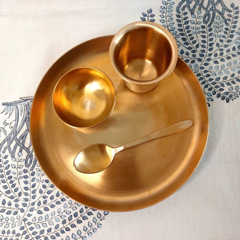 Kansa Kids Dinner Set – Bronze Kids Dinnerware Set
