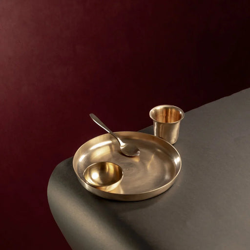 Kansa Kids Dinner Set – Bronze Kids Dinnerware Set