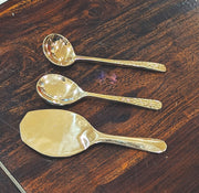 Kansa Serving Ladle Set – 3 Pieces