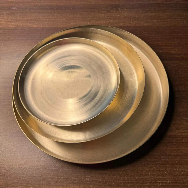 Kansa Thali Matt Finish – Serving Plate