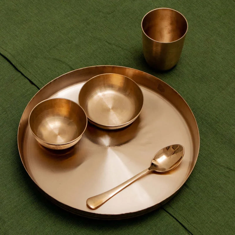 Kansa Thali Set Gujarat – Serving Plate