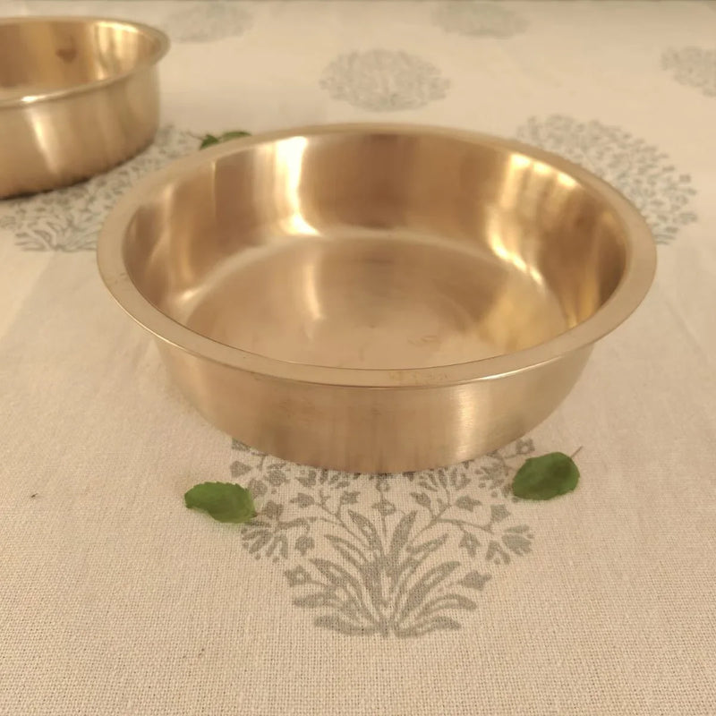 Kansa Tulsi Cookware Shallow Pan/Tope – Cooking Pot