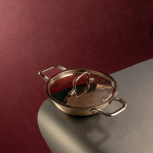 Kansa Tulsi Kadai with Heat Resistant Handles