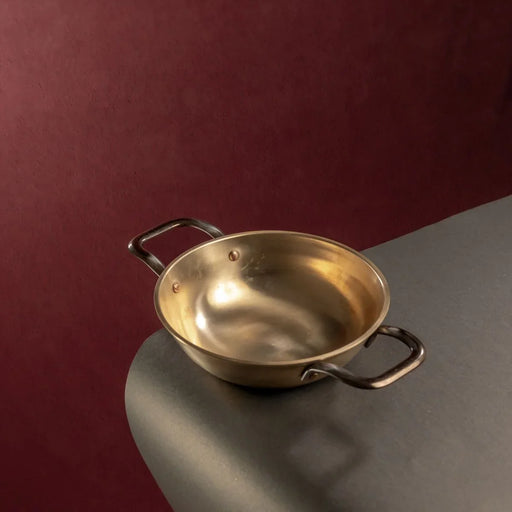 Kansa Tulsi Kadai with Heat Resistant Handles