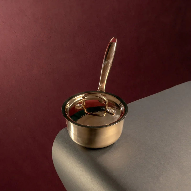 Kansa Tulsi Sauce Pan with Heat Resistant Handle