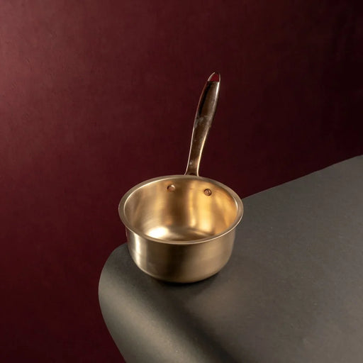 Kansa Tulsi Sauce Pan with Heat Resistant Handle