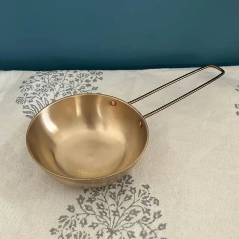 Kansa Tulsi Tadka Pan - Medium – Bronze Tempering Pan