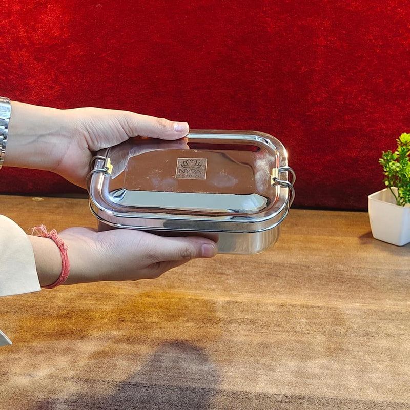 Stainless Steel Lunch Box with Locking Clip – Storage Container