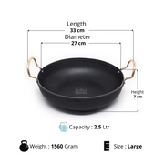 Pure Iron Wok/Deep Kadhai with – Cooking Wok