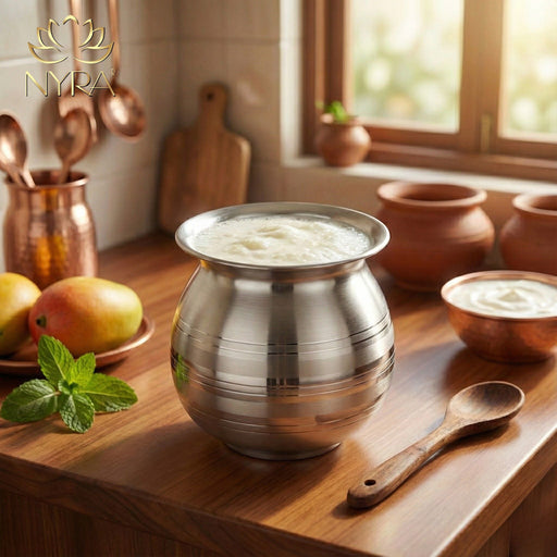 Stainless Steel Lassi Lota with Engraved – Kitchen Utensil