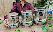 Stainless-Steel Belly Shaped Deep Storage Box Containers Dibba