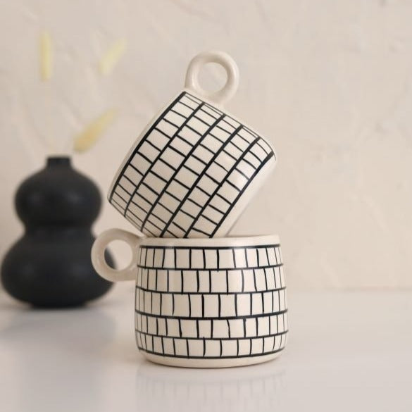 Nurture India Linear Line Theory Coffee Cup 12-oz
