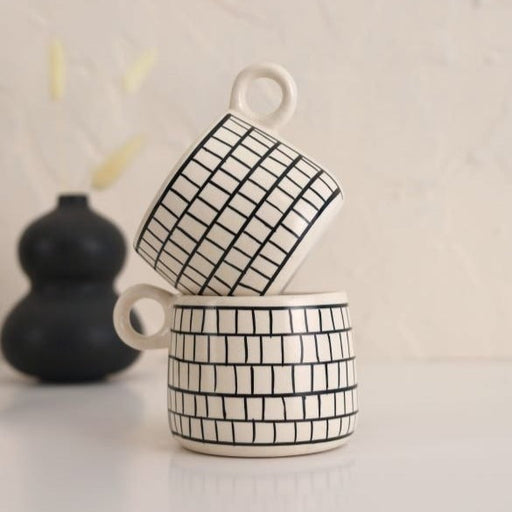 Nurture India Linear Line Theory Coffee Cup 12-oz