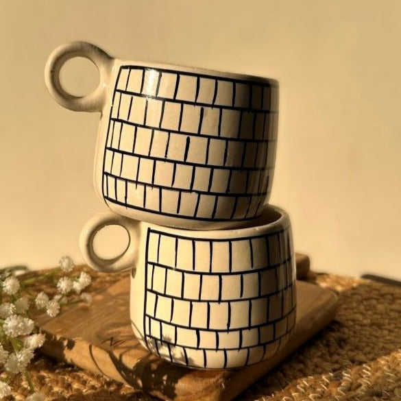 Nurture India Linear Line Theory Coffee Cup 12-oz