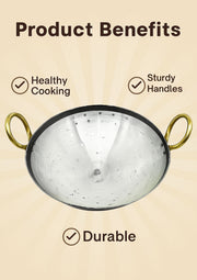 Iron/Loha Hammered Wok/Kadhai for Cooking – Cooking Kadai