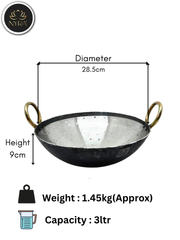 Iron/Loha Hammered Wok/Kadhai for Cooking – Cooking Kadai