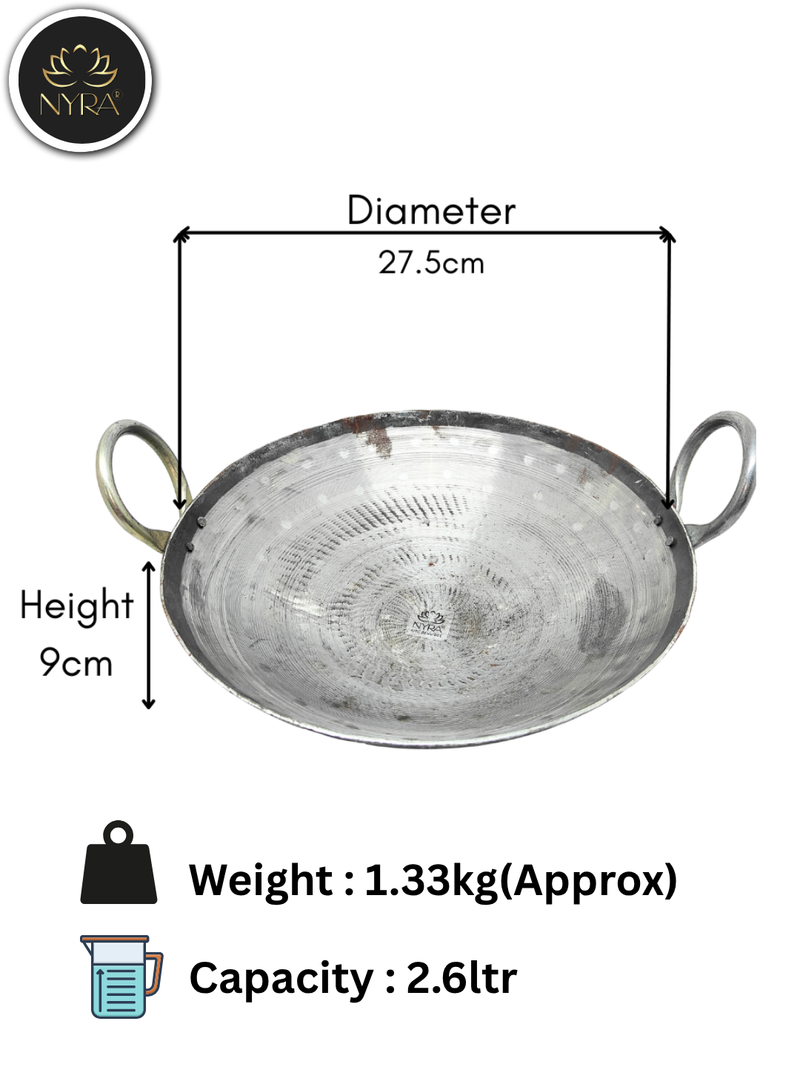 Iron/Loha Hammered Wok/Kadhai for Cooking – Cooking Kadai