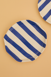 Nurture India Dark Blue Stripe Ceramic 3-Piece Set