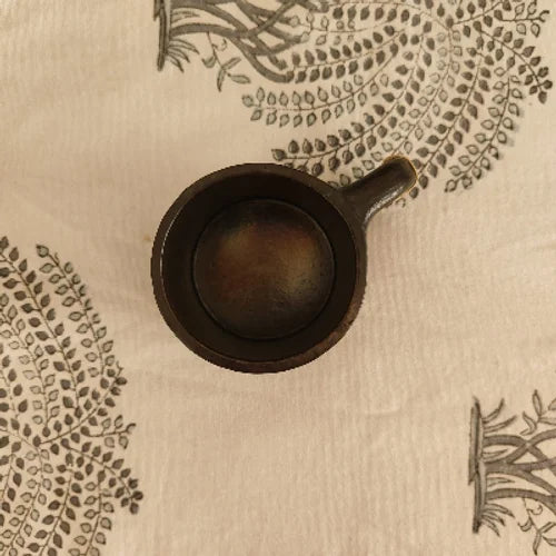 Tea /Coffee: Black Pottery Cups â€“ Handmade Clay Coffee Cups