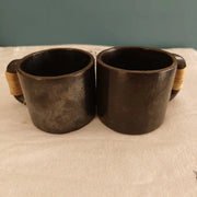 Tea /Coffee: Black Pottery Cups â€“ Handmade Clay Coffee Cups