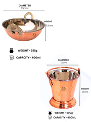 Copper Hammered Wok & Bucket Set – Copper Cooking Wok