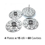 Stainless Steel Mini Idli Stand (15 Idli per Plate) – Idli Steamer