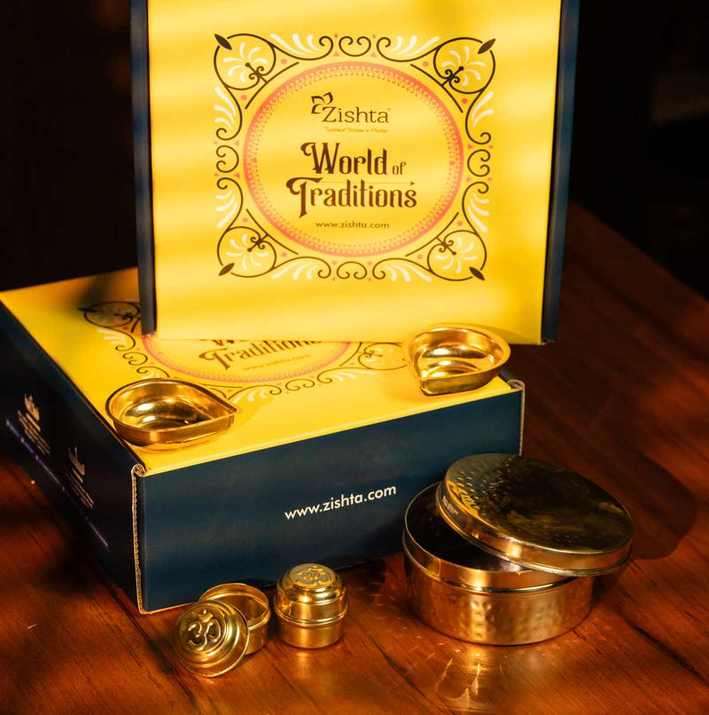 Mithai Diya set | A sweet festival gifting set (New) – Decorative Festival Oil Lamps
