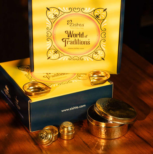 Mithai Diya set | A sweet festival gifting set (New) – Decorative Festival Oil Lamps