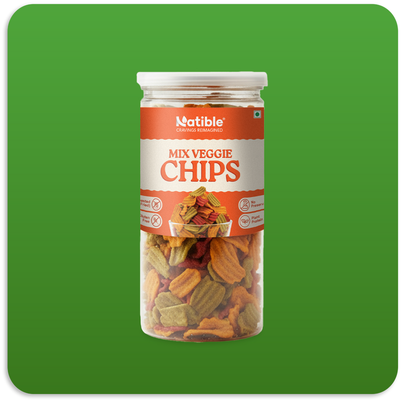 Natible Mix Veggie Chips – Crunchy Savory Snack (4.94 oz)