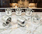 Stainless Steel Double-wall Mini/Piyali Tea Cup Set – Kitchen Utensil