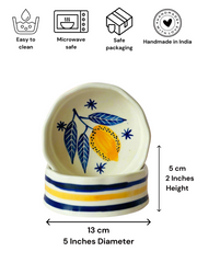 Nurture India Lemon Leafy Cereal Bowl 2-Piece Set