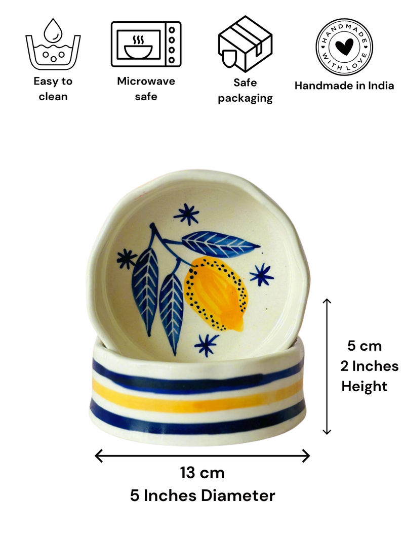 Nurture India Lemon Leafy Cereal Bowl 2-Piece Set