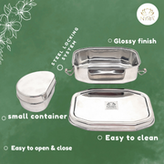 Stainless Steel Tiffin Box Set for School/Office – Kitchen Utensil