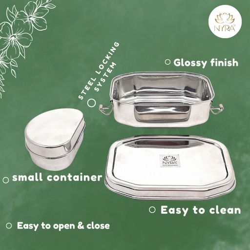 Stainless Steel Tiffin Box Set for School/Office – Kitchen Utensil