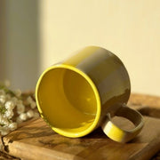 Nurture India Pastel Yellow Stripe Coffee Cup 7-oz