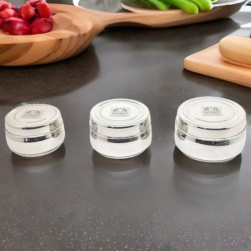 Stainless Steel Mini Containers Set - 3-Piece – Storage Container