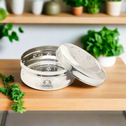 Stainless Steel Round Dibbi/Dabba – Kitchen Utensil