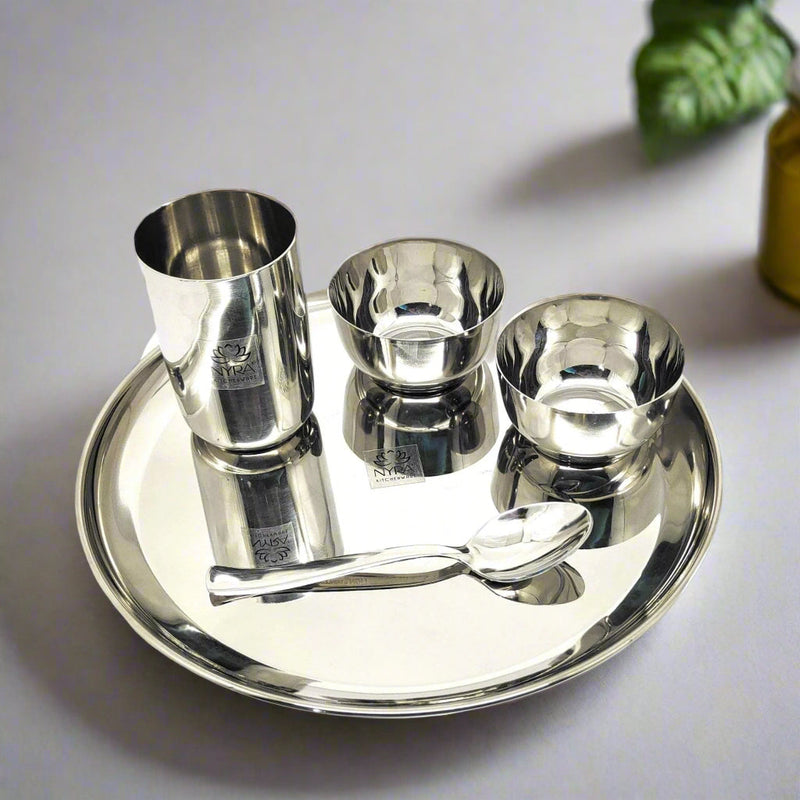Stainless Steel Premium Thali/Dinner Set of 5pcs