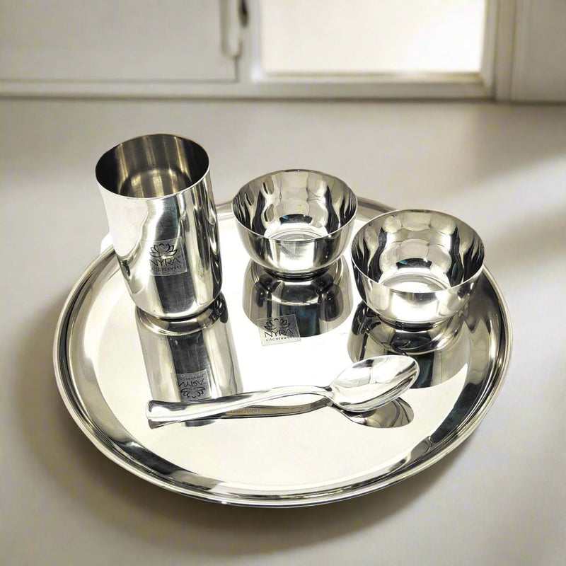 Stainless Steel Premium Thali/Dinner Set of 5pcs