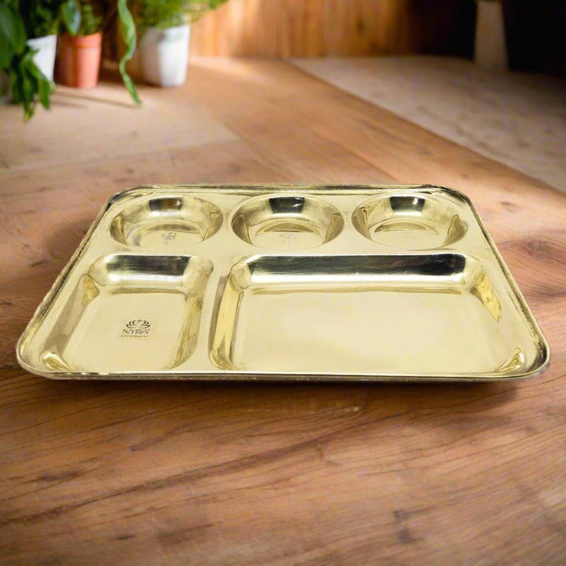 Traditional Brass Bhojan Thali – Kitchen Utensil