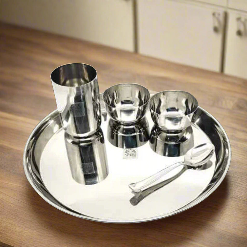 Stainless Steel Premium Thali/Dinner Set of 5-pcs