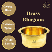 Pure Brass/Peetal Bhagona/Tope – Kitchen Utensil