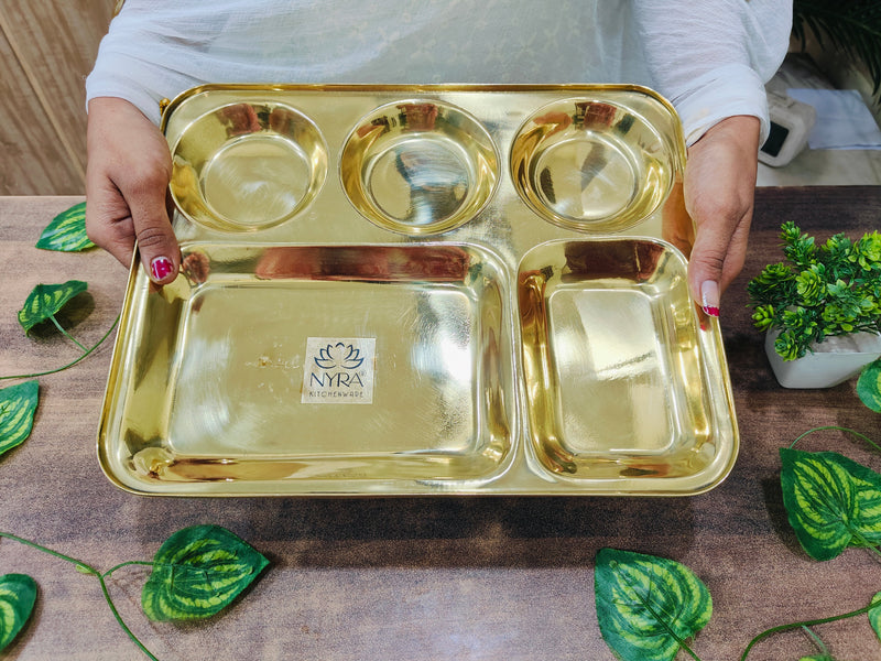 Traditional Brass Bhojan Thali – Kitchen Utensil