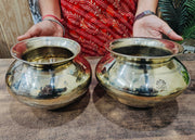 Pure Brass Handi (Peetal Pot) with Smooth Finish – Cooking Handi
