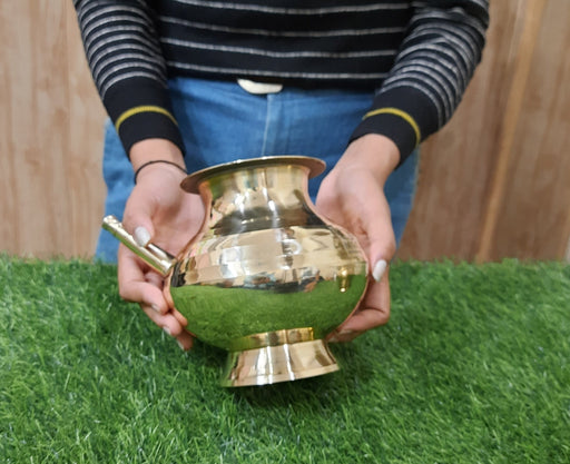 Pure Brass Karwa Chauth Kalash/Lota - Traditional Peetal Karwa – Kitchen Utensil