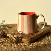 Nurture India Pink Stripe Ceramic Mug 7-oz