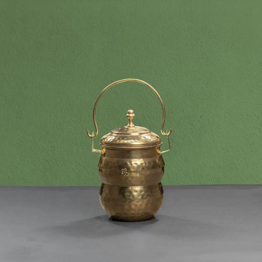 Brass Pot Shaped Storage Ghee Thooku – Brass Ghee Container